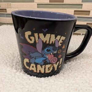 Disney Stitch "Gimme Candy" Halloween Ceramic Mug NWOT 17 oz